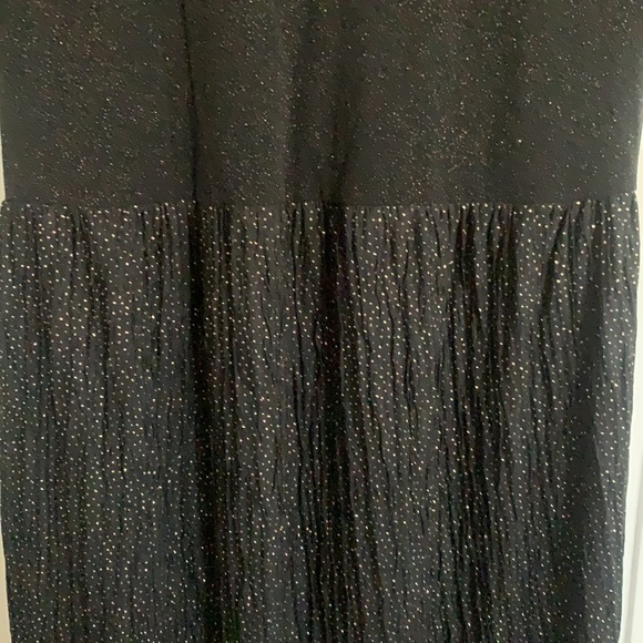 NEW DIVIDENDS MATERNITY BLACK DRESS SILVER METALLIC THREADS NEW WITH TAGS SZ 8 - Picture 6 of 12